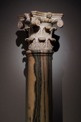 Decorative Objects  - Cipollino marble column with capital