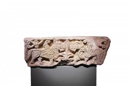 Fragment of frieze with mythological figures