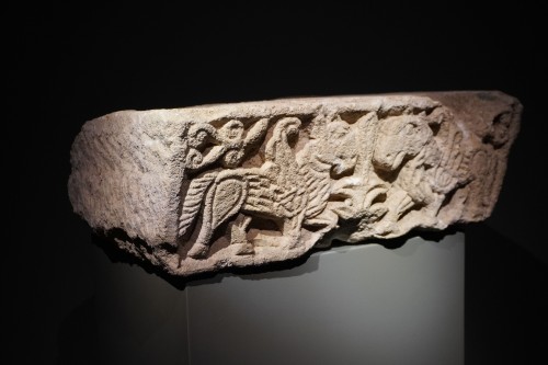 Fragment of frieze with mythological figures - Middle age