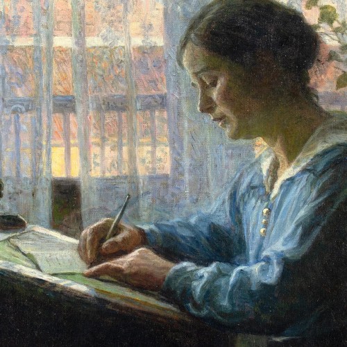 Caroline Van Deurs (1860-1932)   La Lettre d'Else - Chastelain & Butes