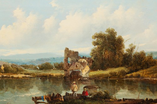 Alfred Gomersal Vickers (1810-1837) Une scène de rivière