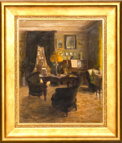 Christian Valdemar Clausen (1862-1911) - Intérieur - Tableaux et dessins Style 