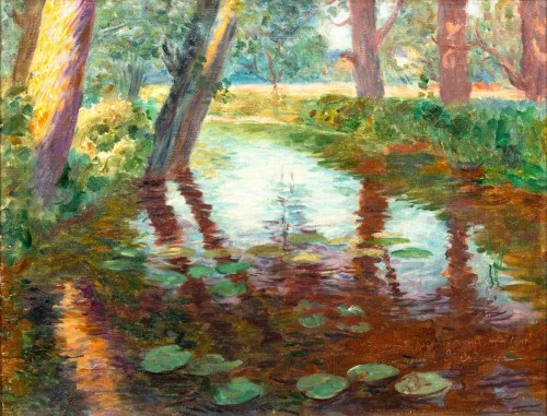 Paul-Édouard Crébassa (1864-1912) - Rivière aux nénuphars