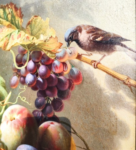 Nature Morte avec oiseau, abeille - Pieter Willem Romenij  (1830-1898) - Chastelain & Butes