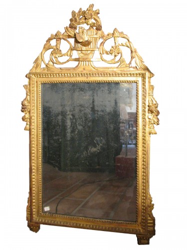 Miroir Louis XVI en bois doré Provence