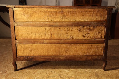 Furniture  - Louis XV Cherry wood chest of drawers with a crossbow front From Provence