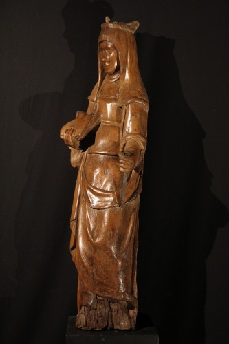 Statue of saint (probably Saint Helena), Rhine work circa 1600 - Sculpture Style 