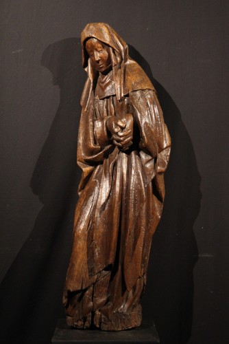 Sculpture  - Late 15th C Virgin of pain. In oak wood. From Southern Netherlands.