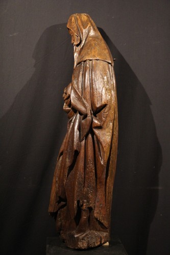 Late 15th C Virgin of pain. In oak wood. From Southern Netherlands. - 