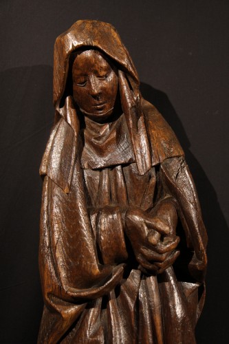  - Late 15th C Virgin of pain. In oak wood. From Southern Netherlands.