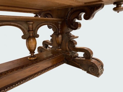 Table de château fin 19e de néo Renaissance - Napoléon III