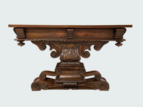 Napoléon III - Table de château fin 19e de néo Renaissance