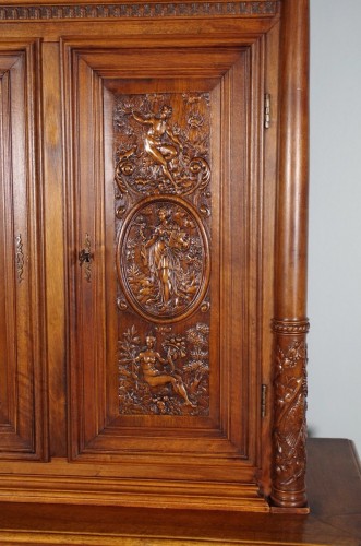 XIXe siècle - Cabinet néo-Renaissance fin 19e siècle