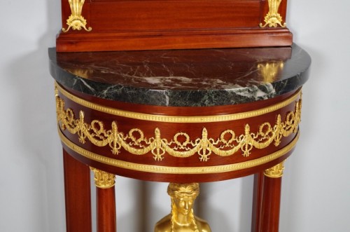 Mobilier Console - Console et miroir vers 1900