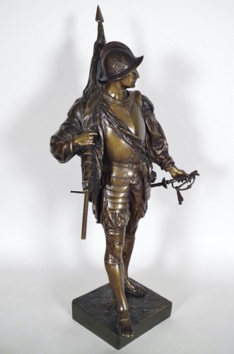 Emile-Louis PICAULT (1833-1915) - Le porte-étendard - Sculpture Style Napoléon III