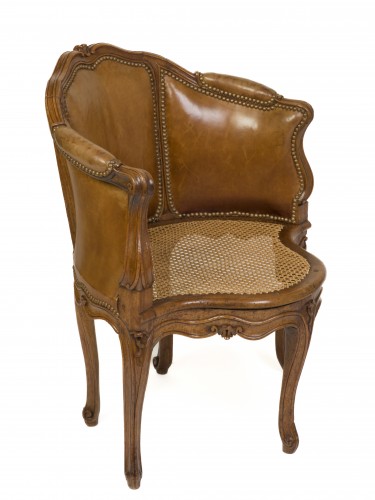 Fauteuil de bureau à cinq pieds  Epoque Louis XV - Sièges Style Louis XV