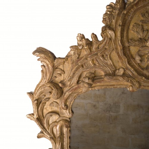 Miroir Louis XV en bois doré - Miroirs, Trumeaux Style Louis XV