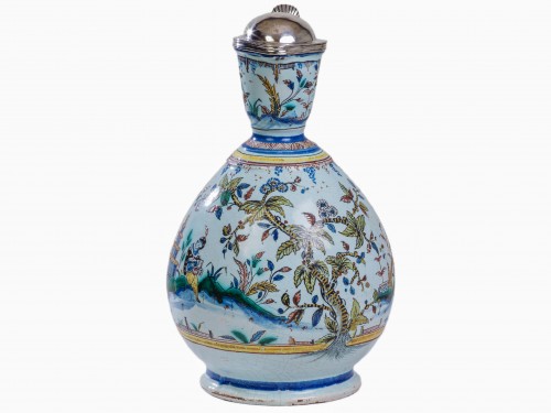 Céramiques, Porcelaines  - Pichet couvert en faïence de Rouen époque XVIIIe siècle