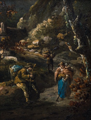 Paintings & Drawings  - Thomas Barker of Bath - Rocky Path With Figures