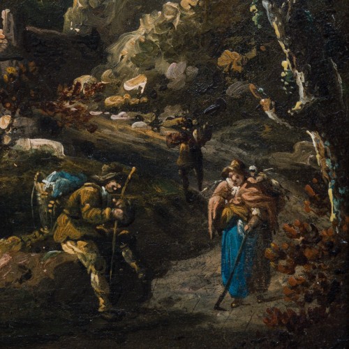 Thomas Barker of Bath - Rocky Path With Figures - 
