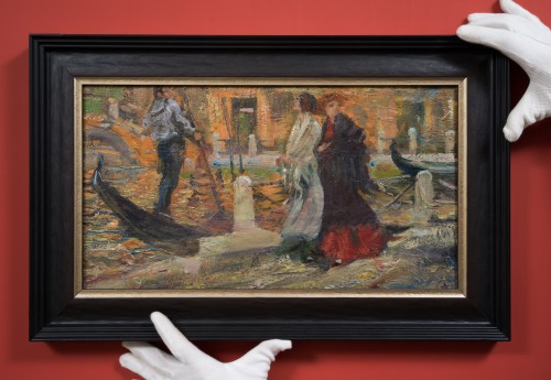 Allan Österlind (1855-1938)  - Venetian Scene with Gondoliers - Paintings & Drawings Style 
