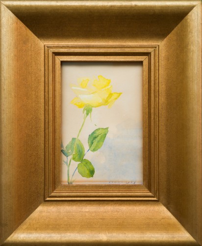 Olle Hjortzberg (1872-1959) - A Yellow Rose, 1917