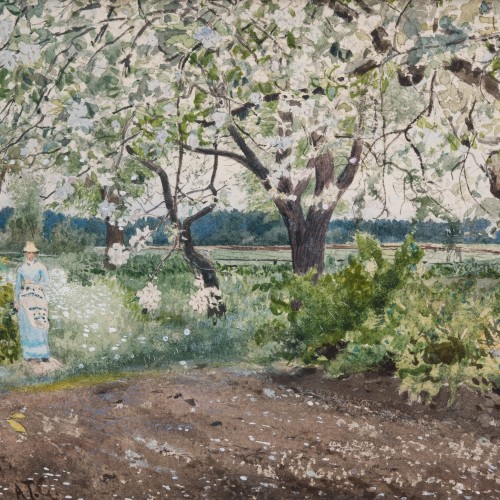 Albert Theodor Gellerstedt (1836-1914) Le Jardin à Sickelsjö, 1883 - ClassicArtworks Stockholm