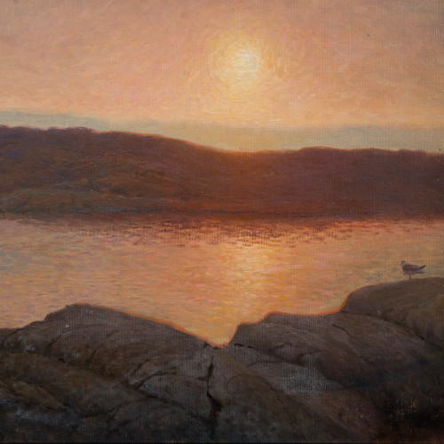 Anders Wahlgren (1861-1928) -Coucher de soleil sur la côte du Bohuslän - ClassicArtworks Stockholm