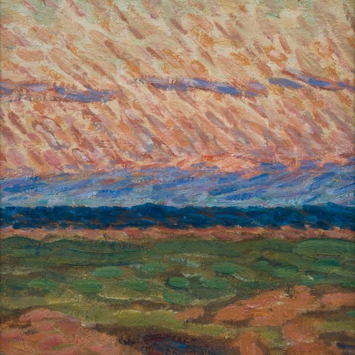 XXe siècle - Nils Kreuger (1858-1930)  - Paysage vu d’Öland, Suède