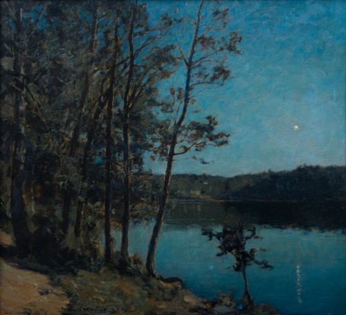 Tableaux et dessins Tableaux du XXe siècle - Gottfrid Kallstenius (1861-1943) - Paysage avec l’étoile du soir