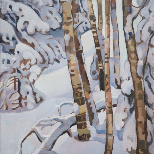 Reino Partanen (1889-1972) - Bouleaux et épicéas chargés de neige, 1927 - ClassicArtworks Stockholm