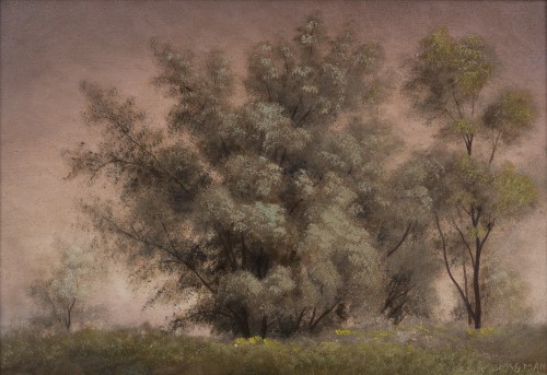 Tableaux et dessins Tableaux du XXe siècle - Oskar Bergman (1879-1963) - Paysage avec arbres