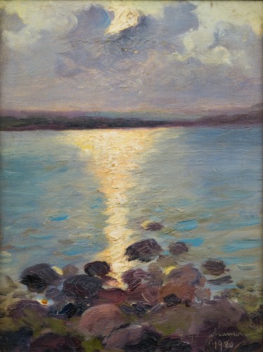 Tableaux et dessins Tableaux du XXe siècle - John Charles Robert Johansson  (1897-1963) - Coucher de soleil, 1920