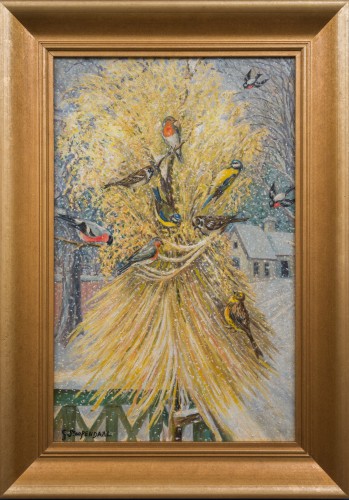 Georg Stoopendaal (1866–1953) - Christmas Sheaf With Birds