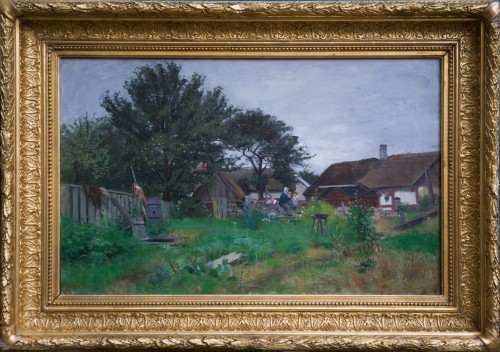 Carl Skånberg (1850–1883) - Jardin avec des marronniers en fleurs, France