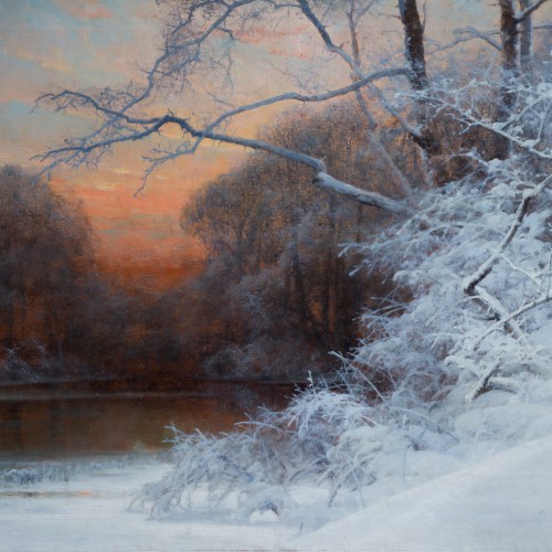 Paintings & Drawings  - Mauritz Lindström (1849–1923) - Winter Twilight