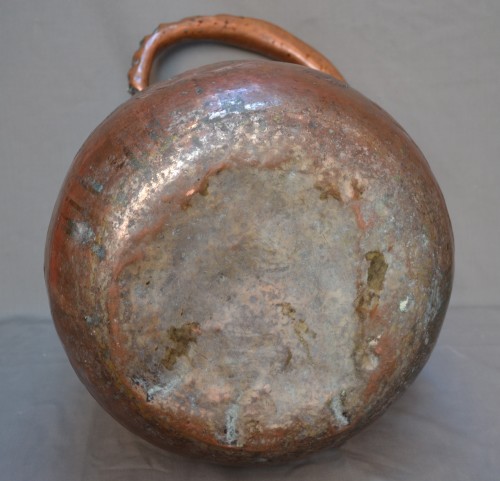 Temple teapot. Embossed copper, Japan Edo périod - 
