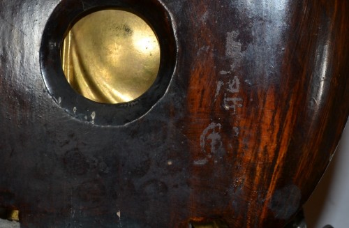 Antiquités - Japanese Altar in Gilded Lacquered Wood. Buddhist Trinity 15th and 18th cen