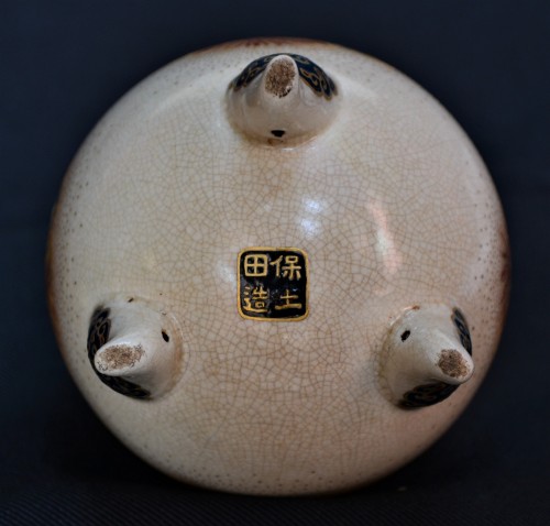 Satsuma earthenware incense burner, Japan Kyoto around 1900 - Asian Works of Art Style 