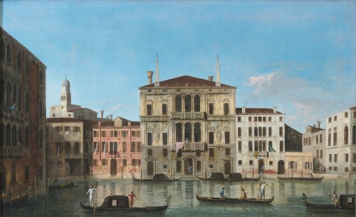 Le Grand Canal à Venise, avec le Palazzo Balbi, attribué à Le Maître des vues de la Fondation Langmatt 