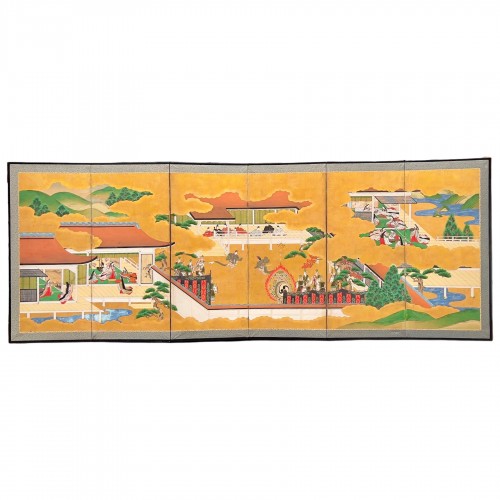 Folding Screen The Tale of Genji, Japan Edo Period Early 19th Century