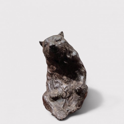 Bronze bear signd by Takabushi Onoda, Japan 1890-1955 - 