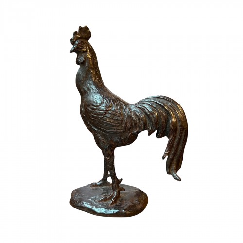  Coq en bronze par par Yoneji Ichi (1896-1986)