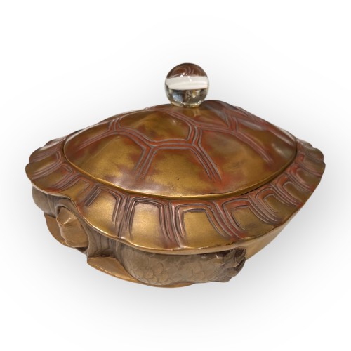 Rare suzuribako en forme de tortue, Japon 19e siècle - Arts d