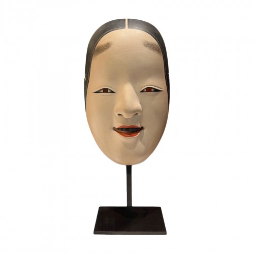 Noh Theatre Mask Representing Ko-Omote, Japan 19th Century