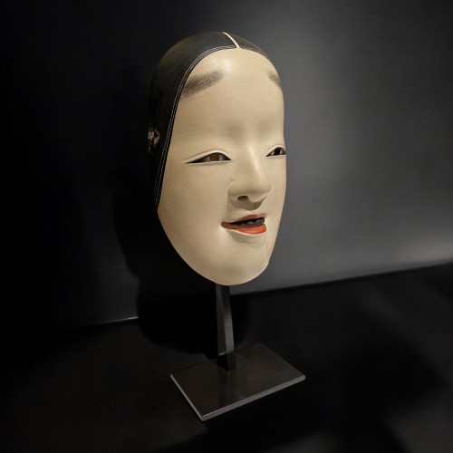 Asian Works of Art  - Noh Theatre Mask Representing Ko-Omote, Japan 19th Century