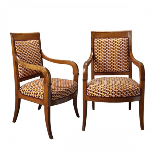 Pair of Empire fauteuils 