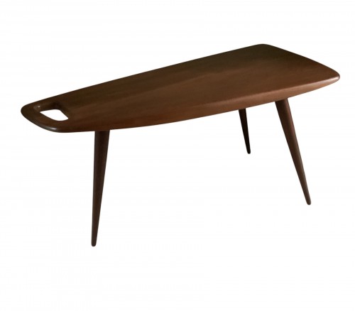 Pierre Cruége (1903- 2003) - Solid mahogany coffee table