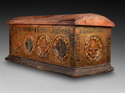 Pastiglia marriage chest - North of Italy, 15th century - Furniture Style Renaissance