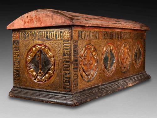 Furniture  - Pastiglia marriage chest - North of Italy, 15th century